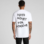 Tricou Essential Alb - Need Money for Porsche