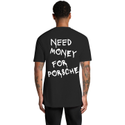 Tricou Essential Negru - Need Money for Porsche