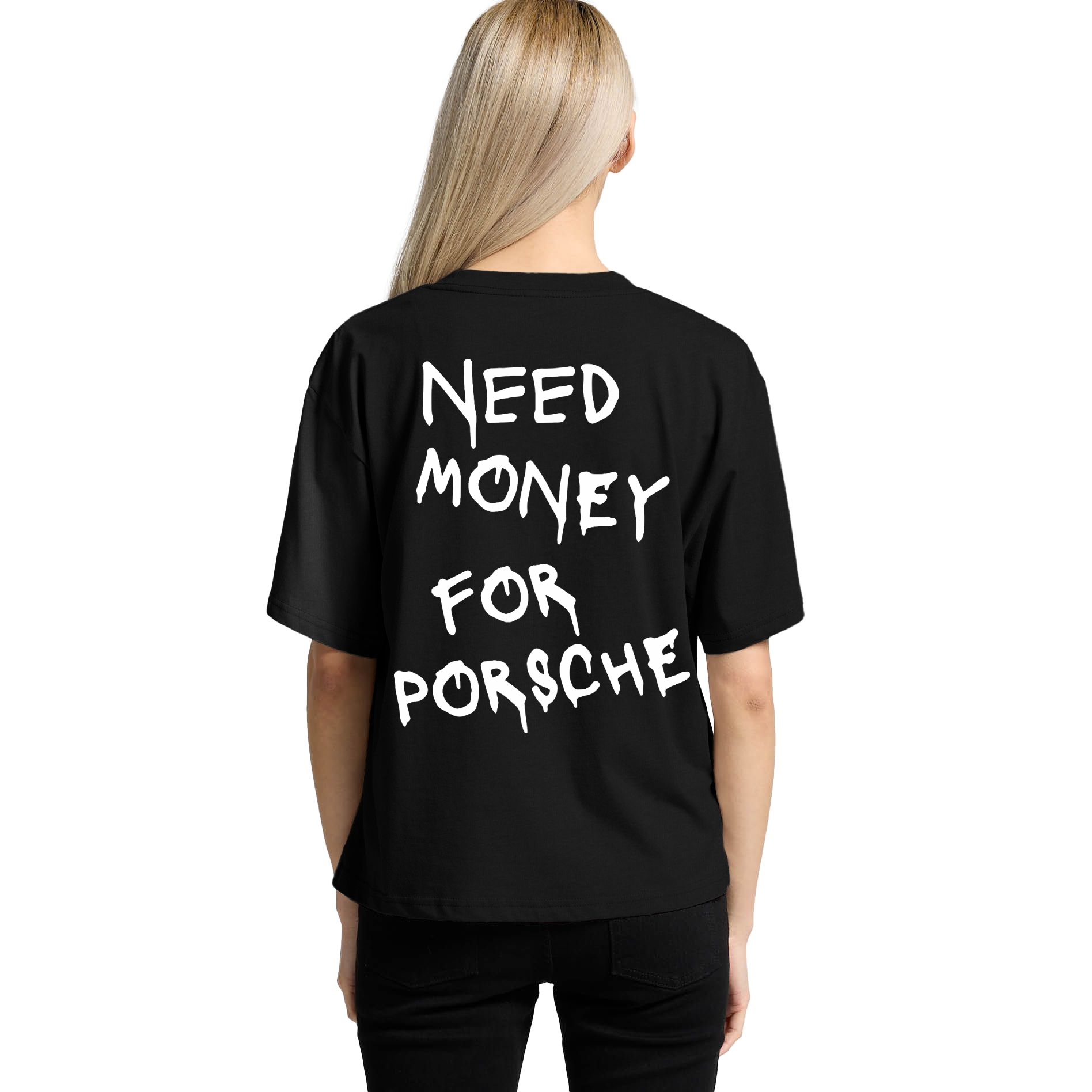 Untitled Project - New Group Tricou Iva Negru - Need Money For Porsche - imagine 1